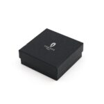 Confezione regalo in pelle a due pezzi con effetto lamina d'argento