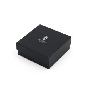 Caja de regalo de dos piezas para accesorios de piel con textura de lámina plateada