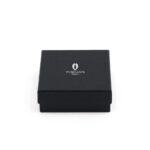 Confezione regalo in pelle a due pezzi con effetto lamina d'argento