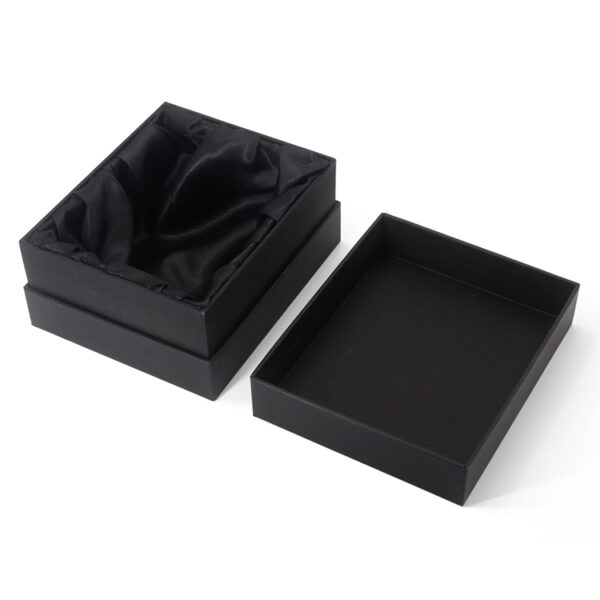 Black Cosmetic Presentation Box with Satin Padded Insert Black Cosmetic Presentation Box with Satin Padded Insert