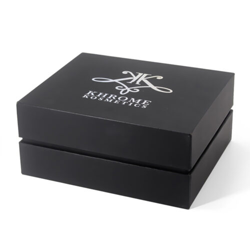 Black Cosmetic Presentation Box with Satin Padded Insert