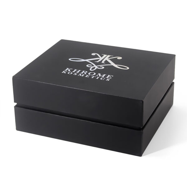 Black Cosmetic Presentation Box with Satin Padded Insert Black Cosmetic Presentation Box with Satin Padded Insert