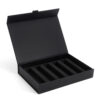 Black Hinged-Lid Spice Tube Gift Box with Custom Insert Black Hinged-Lid Spice Tube Gift Box with Custom Insert
