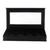 Black Hinged Perfume Box with Window and Four-Bottle Insert Black Hinged Perfume Box with Window and Four-Bottle Insert