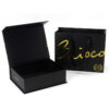 Black Magnetic Olive Oil Gift Box with Gold Foil Branding
