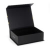 Black Magnetic Olive Oil Gift Box with Gold Foil Branding
