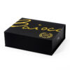 Black Magnetic Olive Oil Gift Box with Gold Foil Branding