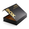 Black Magnetic Rigid Gift Box with Gold Foil Logo Detail