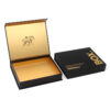 Black Magnetic Rigid Gift Box with Gold Foil Logo Print Black Magnetic Rigid Gift Box with Gold Foil Logo Print