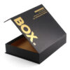 Black Magnetic Rigid Gift Box with Gold Foil Logo Print Black Magnetic Rigid Gift Box with Gold Foil Logo Print