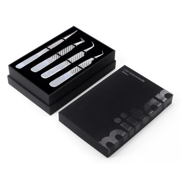 Black Rigid Lash Tweezer Presentation Box with Foam Insert Black Rigid Lash Tweezer Presentation Box with Foam Insert