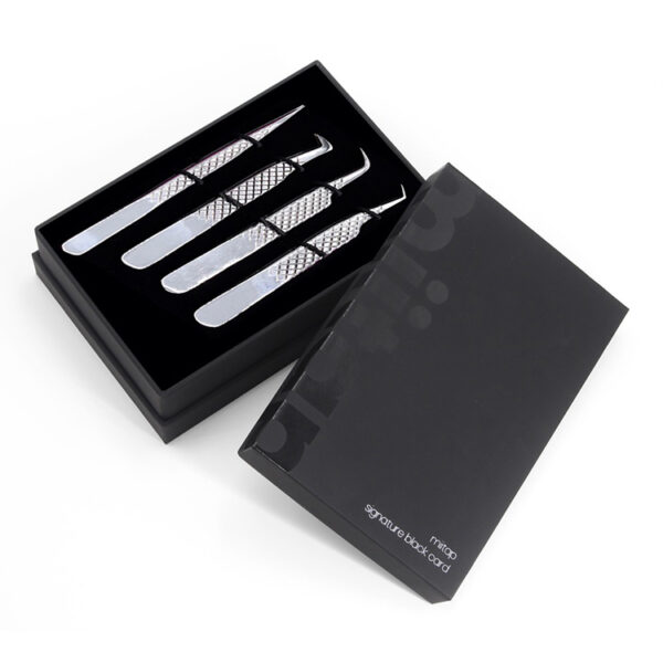 Black Rigid Lash Tweezer Presentation Box with Foam Insert Black Rigid Lash Tweezer Presentation Box with Foam Insert