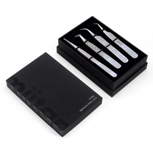 Black Rigid Lash Tweezer Presentation Box with Foam Insert Black Rigid Lash Tweezer Presentation Box with Foam Insert