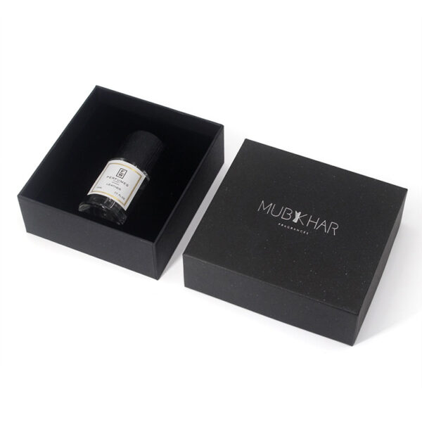 Black Rigid Perfume Gift Box with Lift-Off Lid and Insert