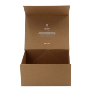 Confezione regalo pieghevole in carta Kraft per bicchieri con chiusura magnetica