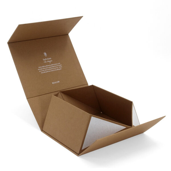 Collapsible Kraft Glassware Gift Box with Magnetic Closure
