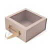 Collapsible Rigid Gift Box with Window and Ribbon Handle Collapsible Rigid Gift Box with Window and Ribbon Handle