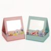 Floral Printed Hinged-Lid Cosmetic Gift Box with Window Floral Printed Hinged-Lid Cosmetic Gift Box with Window
