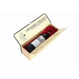 Foil Printed Double-Door Wine Gift Box with Satin Lining