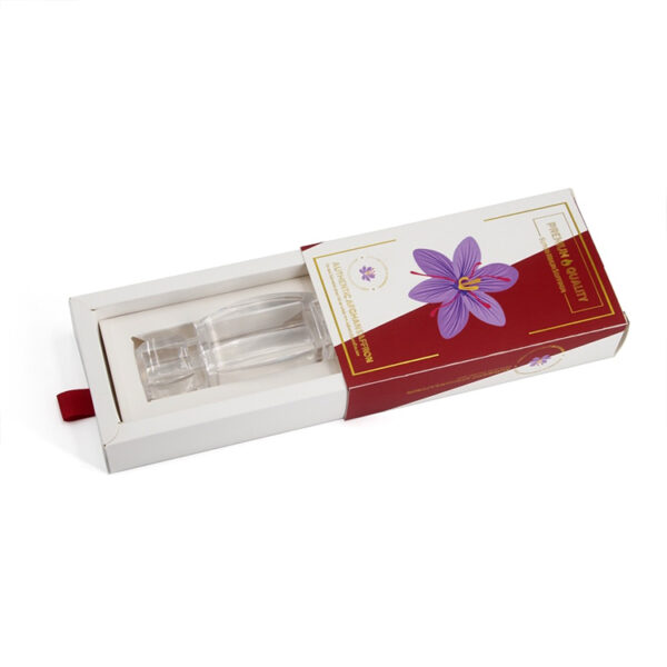 Foil Stamped Saffron Drawer Packaging Box with Pull Tab Foil Stamped Saffron Drawer Packaging Box with Pull Tab
