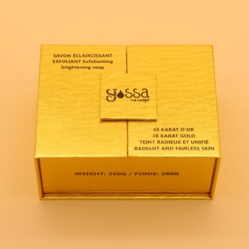 Gold Double-Door Brightening Soap Gift Box with Foam Insert