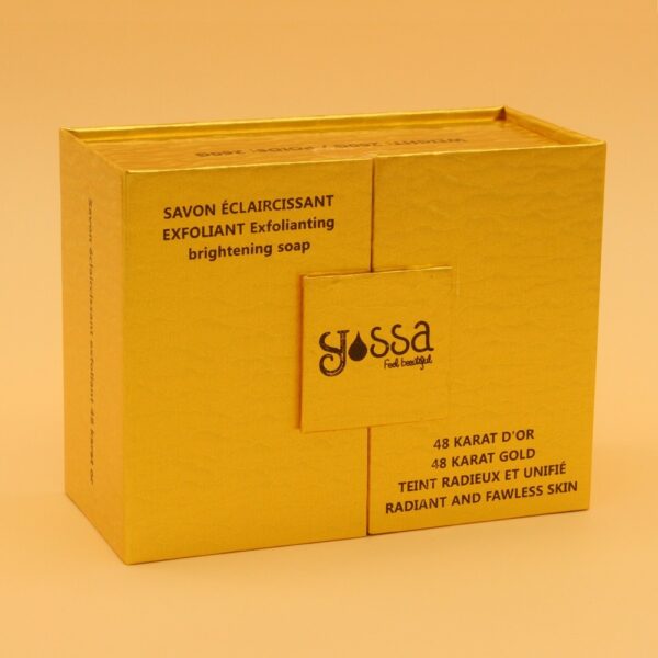 Gold Double-Door Brightening Soap Gift Box with Foam Insert