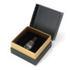 Gold Foil Stamped Hinged Perfume Box with Velvet Insert Gold Foil Stamped Hinged Perfume Box with Velvet Insert