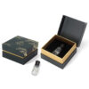 Gold Foil Stamped Hinged Perfume Box with Velvet Insert Gold Foil Stamped Hinged Perfume Box with Velvet Insert
