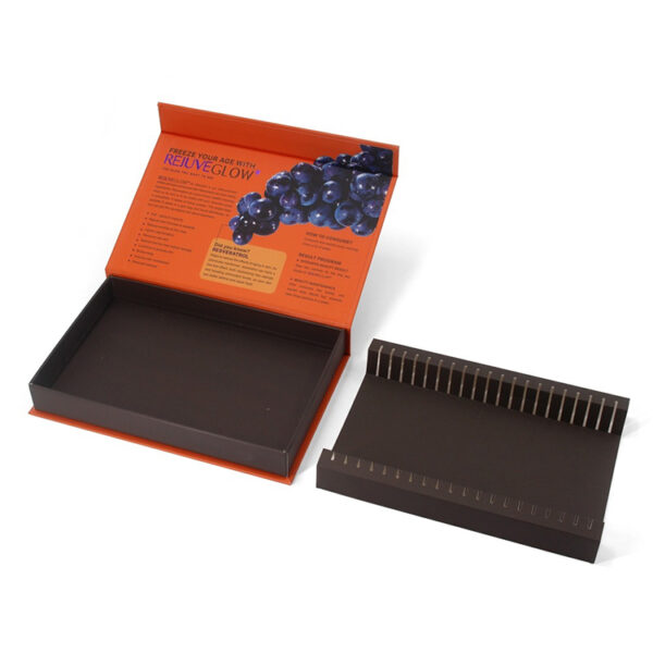 Hinged Lid Sachet Box with Slotted Insert Hinged Lid Sachet Box with Slotted Insert