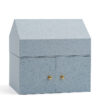 House-Shaped Rigid Jewelry Box with Double Doors and Drawers House-Shaped Rigid Jewelry Box with Double Doors and Drawers