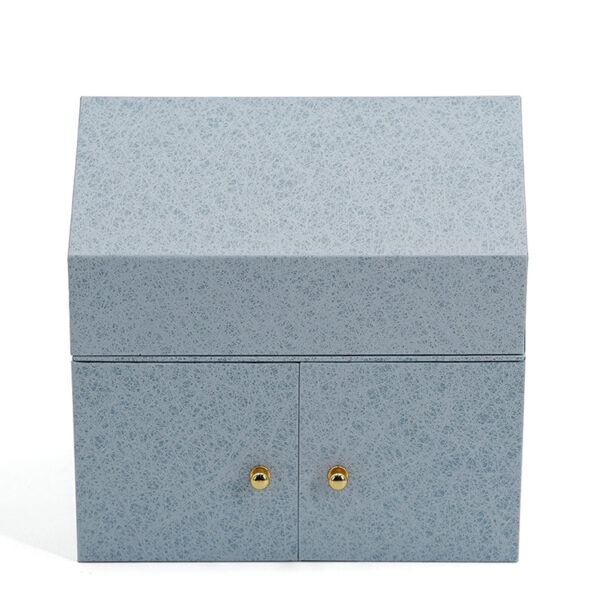House-Shaped Rigid Jewelry Box with Double Doors and Drawers House-Shaped Rigid Jewelry Box with Double Doors and Drawers