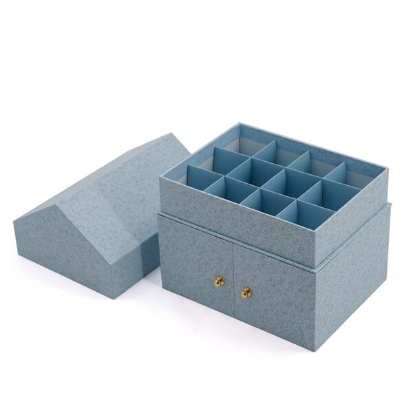 House-Shaped Rigid Jewelry Box with Double Doors and Drawers House-Shaped Rigid Jewelry Box with Double Doors and Drawers