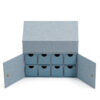 House-Shaped Rigid Jewelry Box with Double Doors and Drawers House-Shaped Rigid Jewelry Box with Double Doors and Drawers