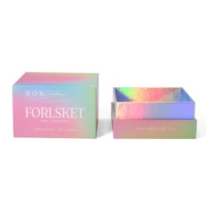 Iridescent Rigid Candle Gift Box with Die-Cut Foam Insert