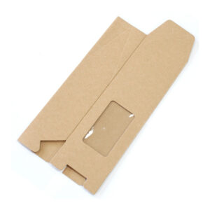 Caja de cartón plegable para difusor de varillas Kraft con ventana de exposición