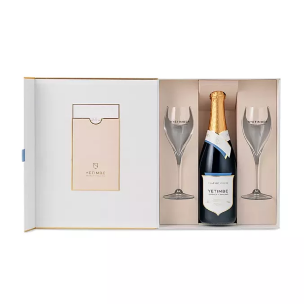 Magnetic Beverage Gift Box with Bottle and Glass Insert Magnetic Beverage Gift Box with Bottle and Glass Insert
