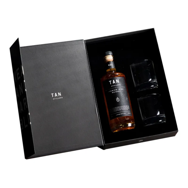 Magnetic Beverage Gift Box with Bottle and Glass Insert Magnetic Beverage Gift Box with Bottle and Glass Insert