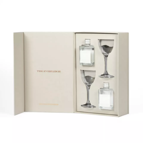Magnetic Beverage Gift Box with Bottle and Glass Insert Magnetic Beverage Gift Box with Bottle and Glass Insert