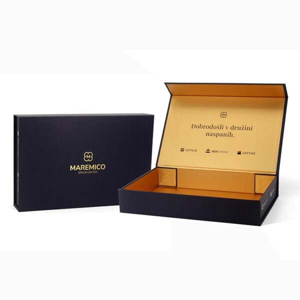 Magnetic Closure Bedding Presentation Box with Foil Logo