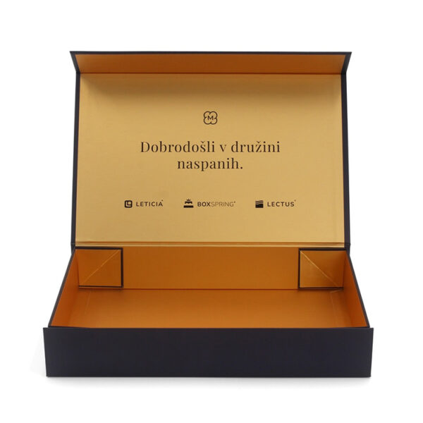 Magnetic Closure Bedding Presentation Box with Foil Logo