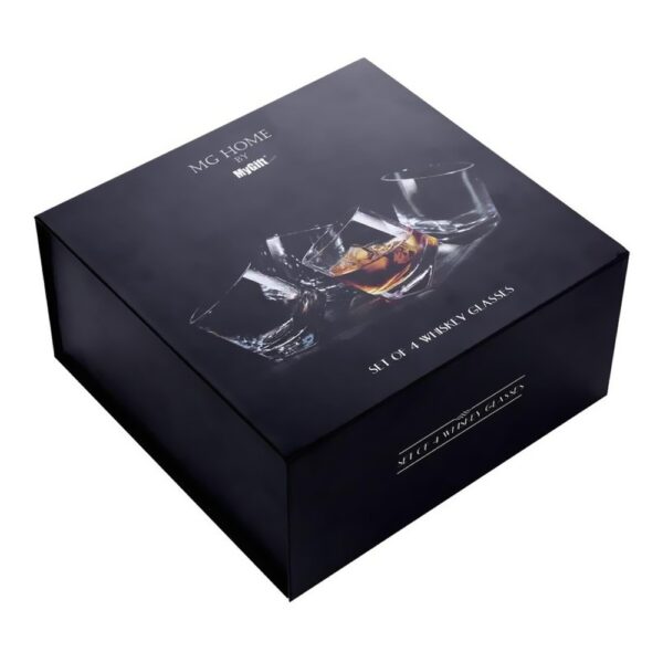 Magnetic Closure Whisky Glass Gift Box with Foam Insert