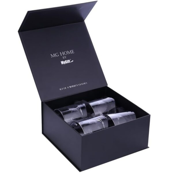 Magnetic Closure Whisky Glass Gift Box with Foam Insert