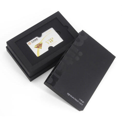 Matte Black Rigid VIP Card Box with Precision-Cut EVA Insert Matte Black Rigid VIP Card Box with Precision-Cut EVA Insert