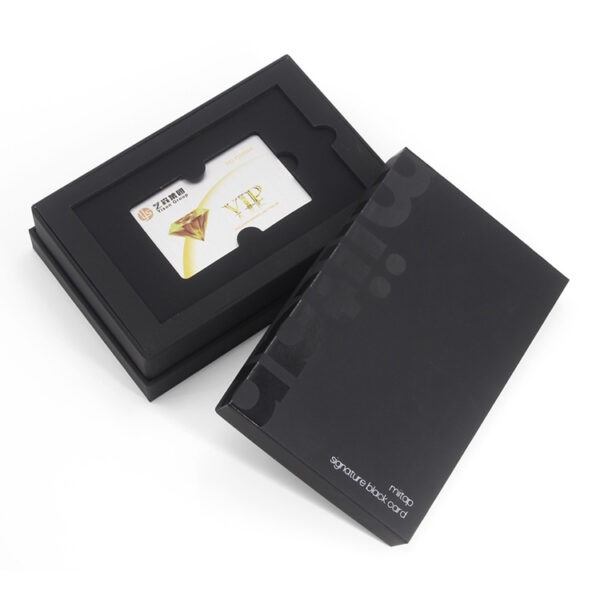 Matte Black Rigid VIP Card Box with Precision-Cut EVA Insert