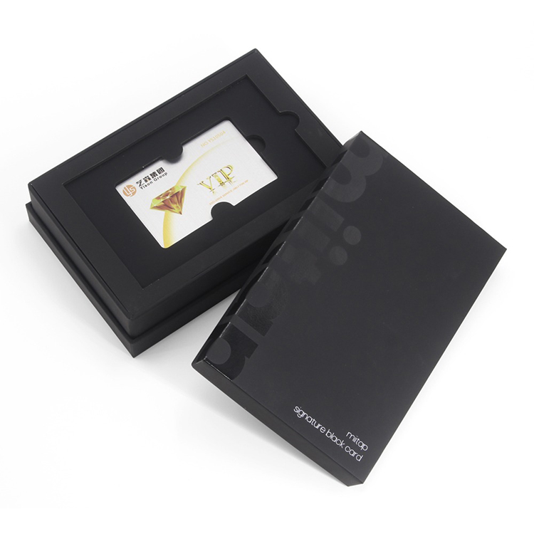 Matte Black Rigid VIP Card Box with Precision-Cut EVA Insert