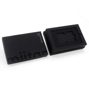 Matte Black Rigid VIP Card Box with Precision-Cut EVA Insert