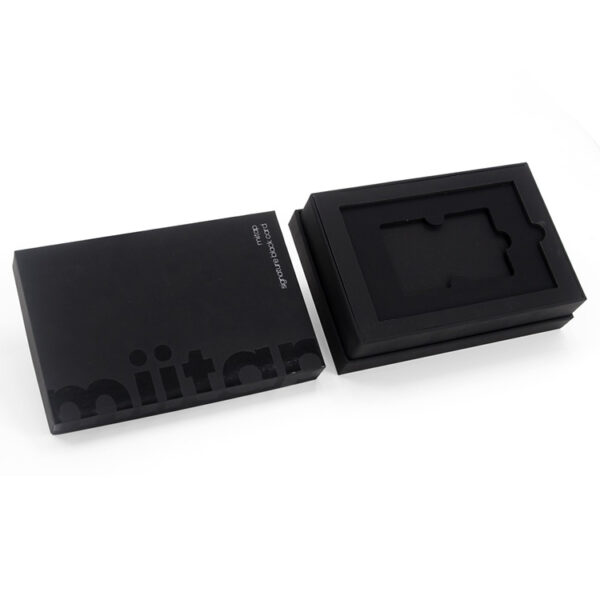 Matte Black Rigid VIP Card Box with Precision-Cut EVA Insert