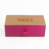 Natural Kraft Drawer Gift Box with Pink Satin Ribbon Pull Natural Kraft Drawer Gift Box with Pink Satin Ribbon Pull