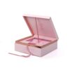 Pink Rigid Handbag Gift Box with Foil and Ribbon Closure Pink Rigid Handbag Gift Box with Foil and Ribbon Closure