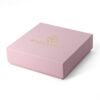 Pink Rigid Jewelry Box with Gold Foil and Velvet Insert Pink Rigid Jewelry Box with Gold Foil and Velvet Insert